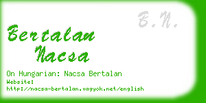 bertalan nacsa business card